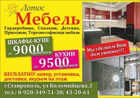 Реклама мебельного центра "Лотос"